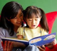 parent kid reading