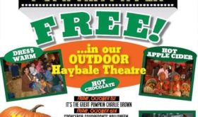 Free Friday Night Outdoor Movies in The Pumpkin Patch at Tom Leonard’s